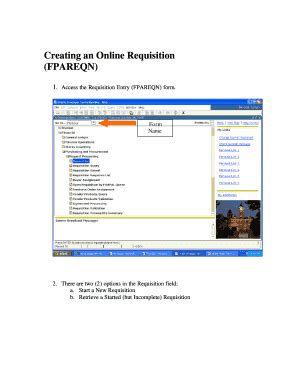 Fillable Online Creating An Online Requisition Fax Email Print PdfFiller