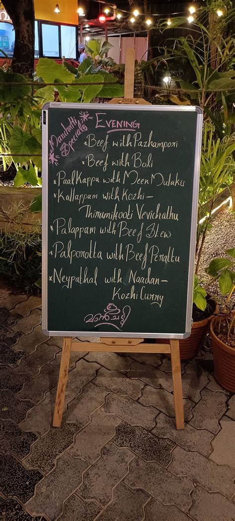 Menu At Manchatti Restaurant Ernakulam