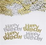 Happy Birthday Confetti | Silver and Gold Birthday Confetti Pound or Packet