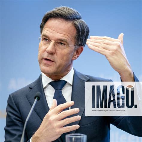 The Hague Outgoing Prime Minister Mark Rutte During A Press Conference