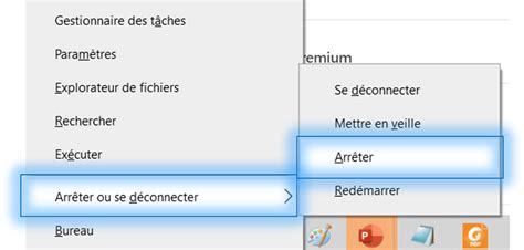 Raccourcis clavier pour éteindre son PC Les raccourcis clavier