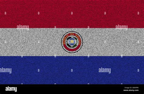 Flags Paraguay On Denim Texture Vector Stock Vector Image And Art Alamy