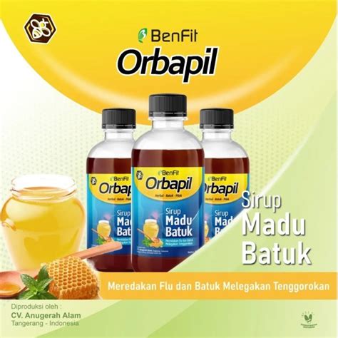 Jual Madu Batuk Dan Flu Orbapil Benfit Rasa Mint Madu Orbapil