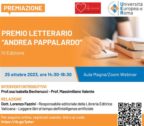 Quarta Edizione Del Premio Letterario Andrea Pappalardo Universit