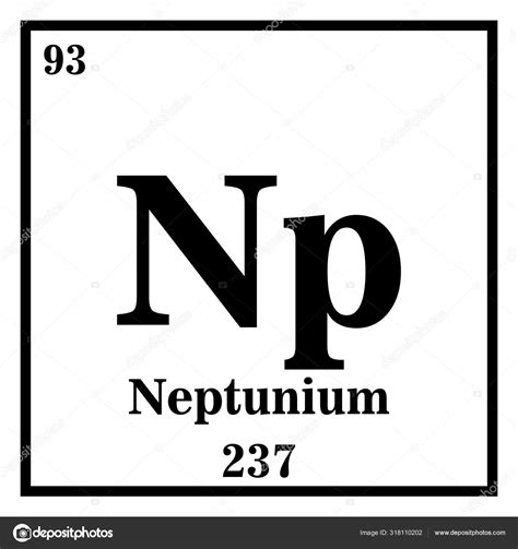 Neptunium Periodic Table Of The Elements Vector Illustration Eps 10 ⬇