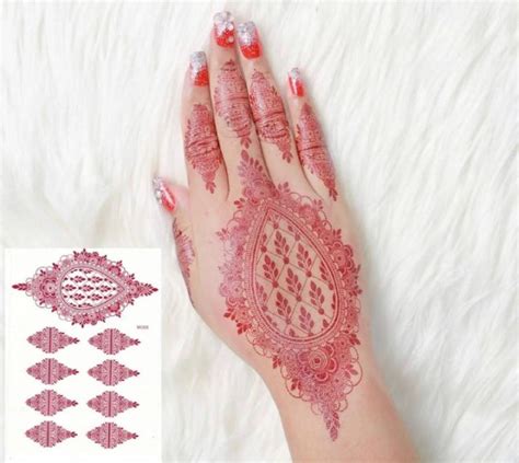 Malaysia Stock Henna Instant White Lace Tattoo Stickers Waterproof