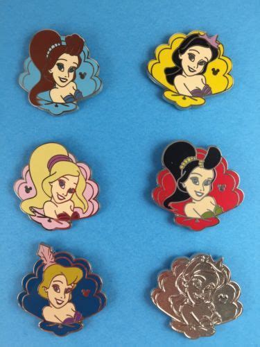 Disney Dlr Pin Ariel Sister Triton Daughter Hidden Mickey Complete Set Of 6 2015 Disney Pins