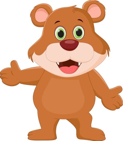 Premium Vector Cute Brown Bear Cartoon