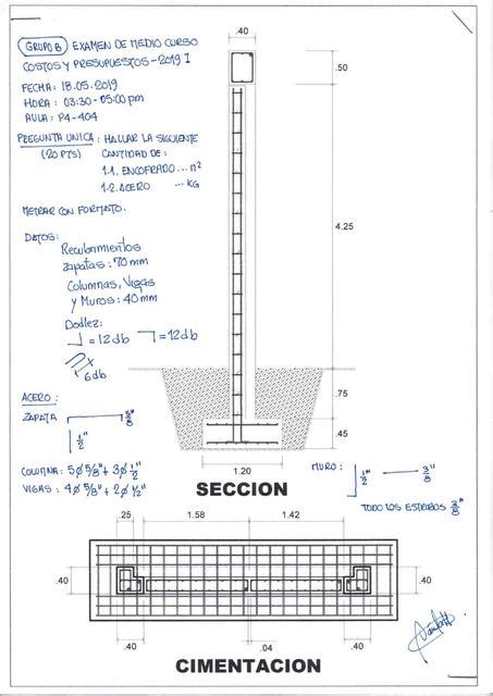 Solucionario De Examen Parcial De Costos Y Presupuestos Apuntes De