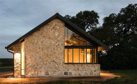 Modern Barn: Companion Building to Small Stone Ranch House