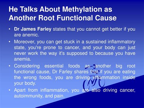 Ppt Dr James Farley Explains His Neuro Biomedicine Model Powerpoint