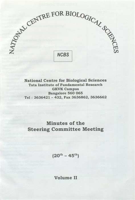 Collections Archives At Ncbs