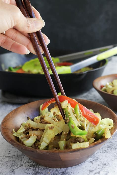 Simple Keto Stir Fry With Cabbage Noodles Recipe Perfect Keto