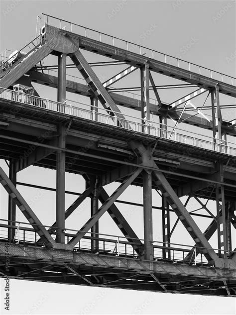 Steel truss bridge construction closeup fragment Stock Photo | Adobe Stock