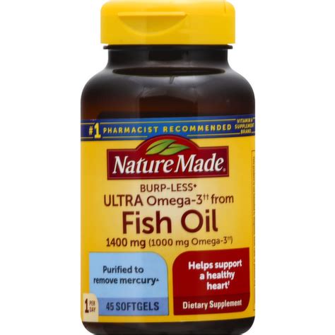 Nature Made Ultra Fish Oil 1400mg Burp Less Softgels Lunds Byerlys