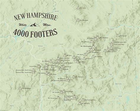 White mountains nh hiking trails map | mountainnational