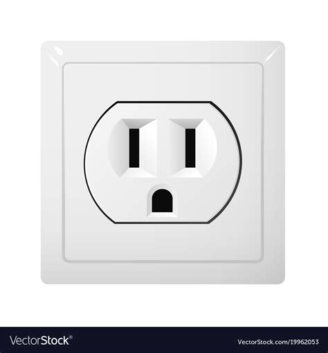 Single Electrical Socket Type B Receptacle From Vector Image