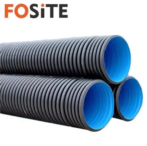 Fosite Plastic Black Polyethylene Drainage Culvert Hdpe Double Wall