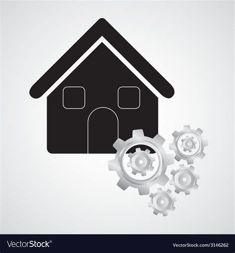 House design over white background Royalty Free Vector Image