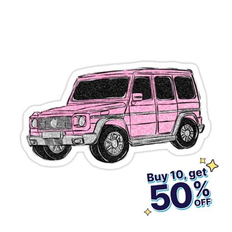 Pink Car Sticker By Arianna Gallardo