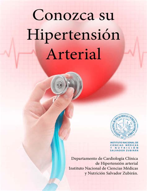 Conozca Su Hipertensi N Arterial Instituto Nacional De Ciencias