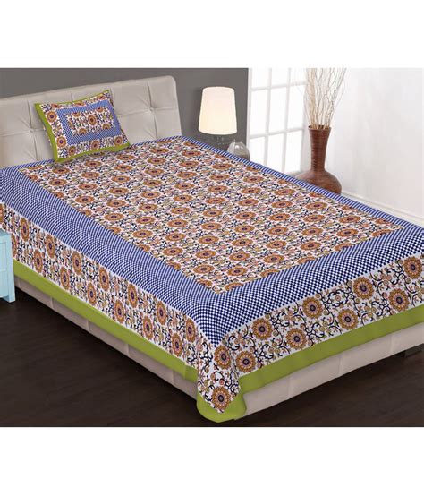 Bedding Bazar Single Cotton Multicolor Printed Bed Sheet Set Of Buy