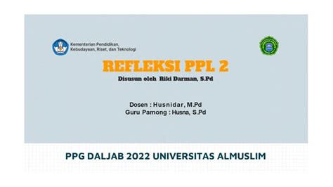 Refleksi PPL Aksi 2 PPG Daljab Kategori 2 Tahun 2022 YouTube