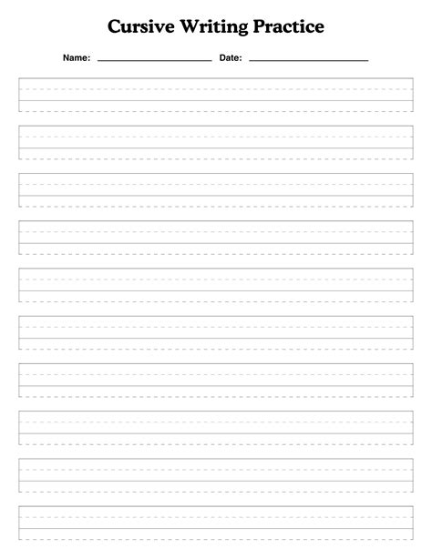 Printable Blank Cursive Worksheets Printable Jd