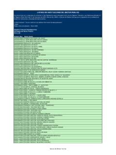 Listado De Instituciones Del Sector P Blico Listado De Instituciones