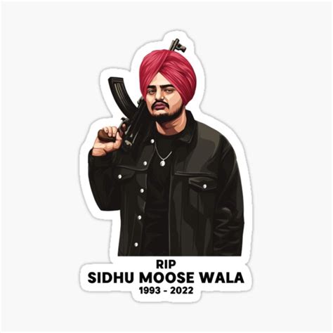 Rip Sidhu Moose Wala 1993 2022 Sidhu Moosewala Sticker For Sale By