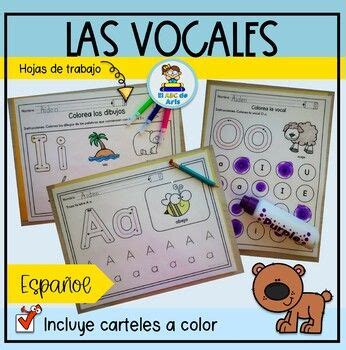 Las Vocales Hojas De Trabajo Spanish Vowels Worksheets In