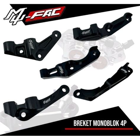 Jual Breket Kaliper Monoblok 4 Piston Kanan Mufac Ninja Pcx Mio Vixion