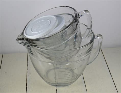 5 Pcs Pampered Chef Glass Mixing Bowls 1 8 Cup 2 Quart 1 4 Cup 1 Quart 1 2 5 Cup Prep Bowl 2