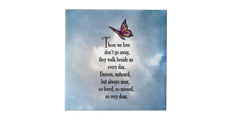 Butterfly "So Loved" Poem Tile | Zazzle