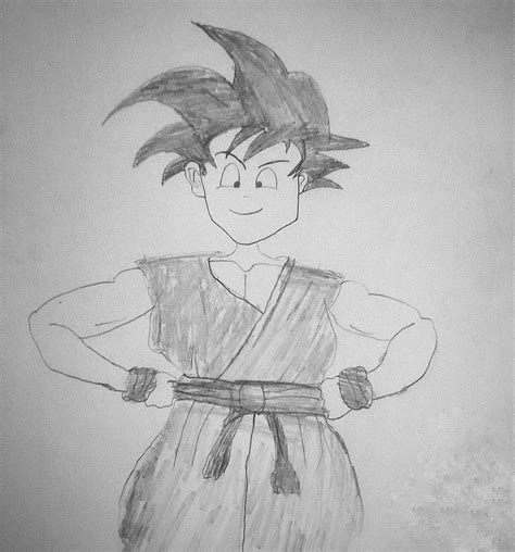 Goku pencil art by pokemontrainerpv on DeviantArt