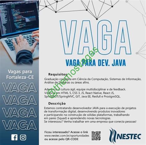 Desenvolvedor Java Fortaleza Ce Vaga S Themos Vagas