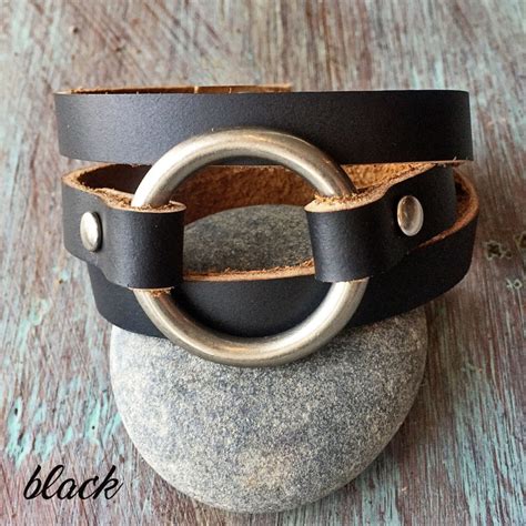 Everyday Leather Wrap Bracelet Womens Leather Wrap Cuff Etsy