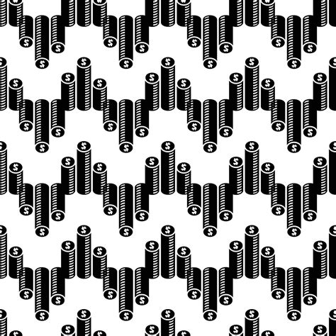 Coin stack pattern seamless vector 15882046 Vector Art at Vecteezy