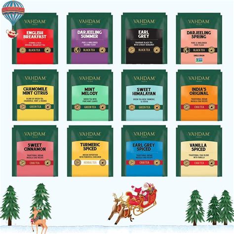 Vahdam Advent Calendar Tea Bags Gift Set Limited Edition