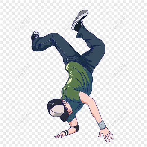 Boy Dancing Hip Hop Art Street Dark Street Art Illustration Png