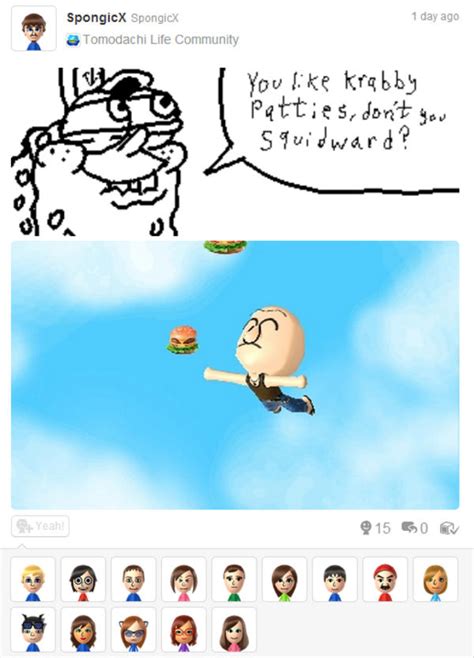 Tomodachi Life You Like Krabby Patties Miiverse Know Your Meme