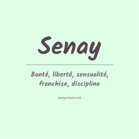 signification du prenom senay