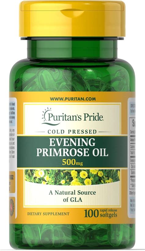 Amazon Puritan S Pride Cold Pressed Evening Primrose Oil 500 Mg