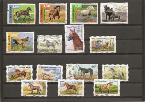 LOT 15 TIMBRES oblitérés races de CHEVAUX EUR 1 00 PicClick FR