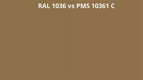 RAL 1036 Vs PMS 10361 C RAL Colour Chart UK