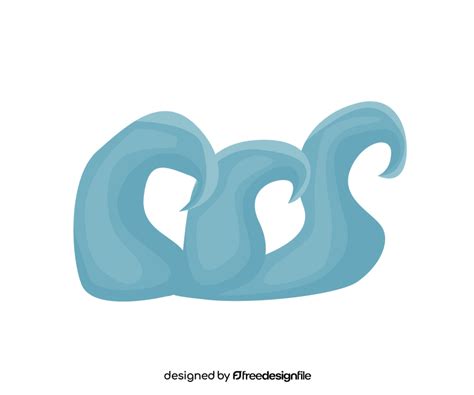 Sea waves clipart vector free download