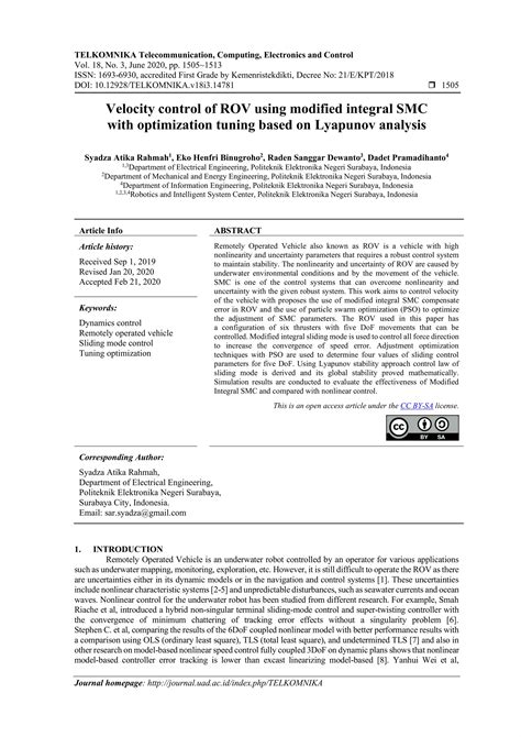 Velocity Control Of ROV Using Modified Integral SMC With Optimization