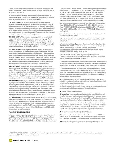 Motorola 4th Quarter 2017 Rebate Start September 1st! Save Big