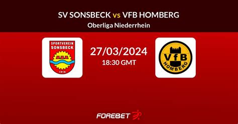 SV Sonsbeck Vs VfB Homberg Prediction Stats H2H 27 Mar 2024