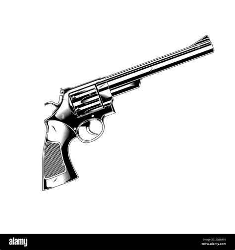 Line Art Gun 357 Magnum Revolver Stock Vector Image Art 51 Off